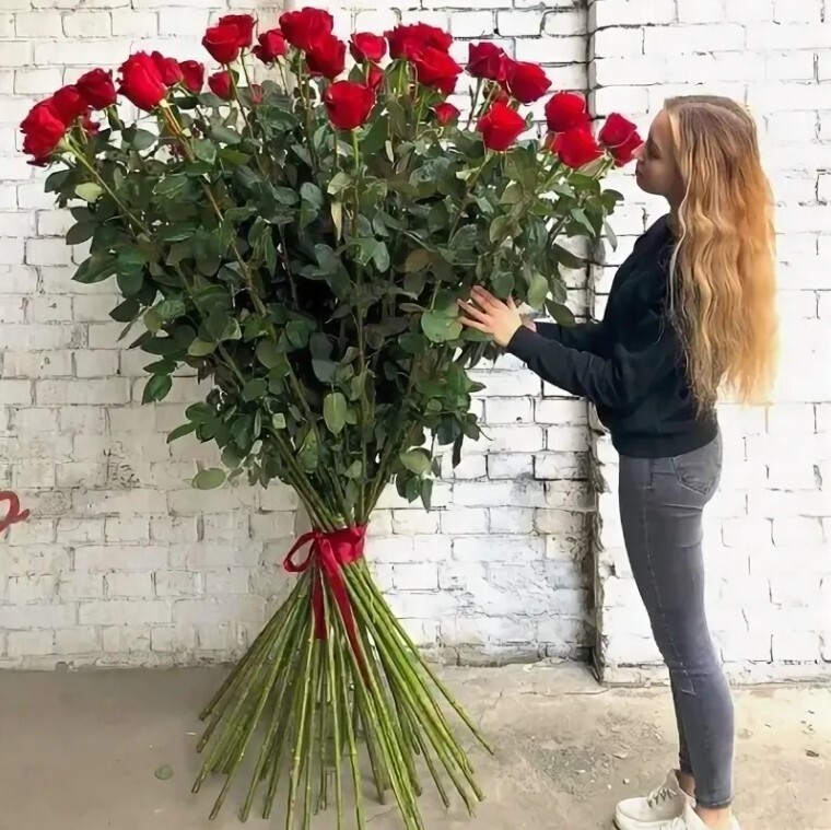 51 роза 180 см Высокие розы 180 см